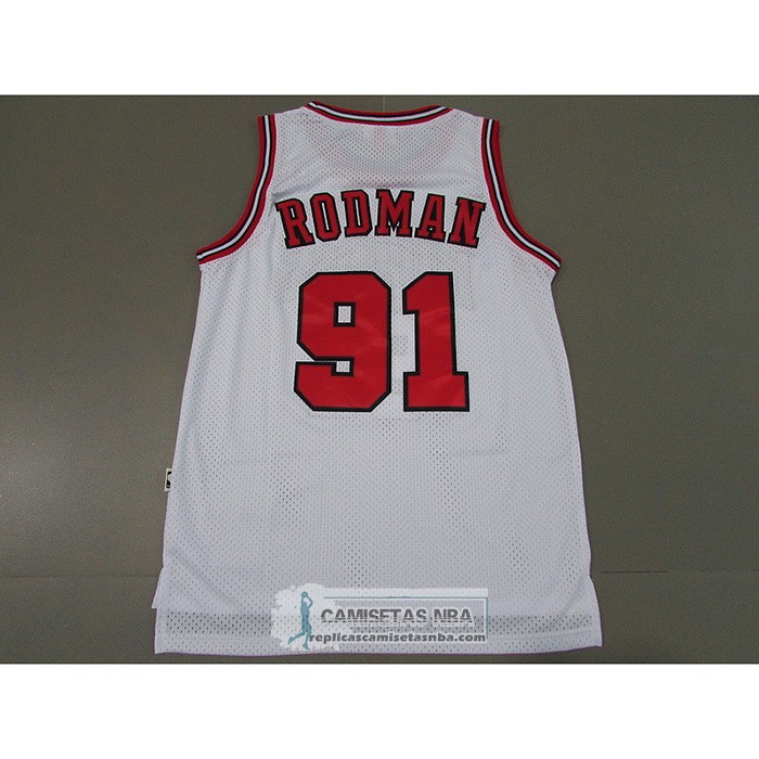 Camiseta Chicago Bulls Dennis Rodman Mitchell & Ness 1997-98 Blanco